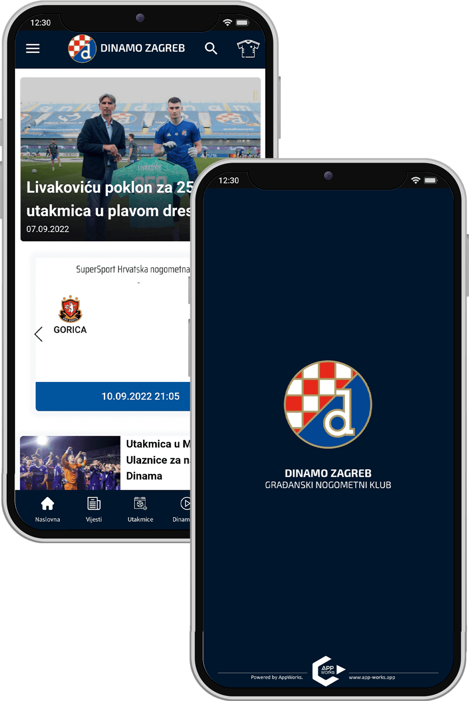 Prikaz izgleda dinamo aplikacije